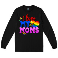 Black I love my moms Long Sleeve Tee - FaDigitalArtStudio