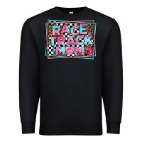 Black race track mom Premium Sweatshirt - AdoDesignShop