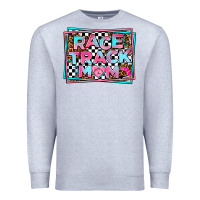 Heather Grey race track mom Premium Sweatshirt - AdoDesignShop