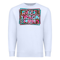 White race track mom Premium Sweatshirt - AdoDesignShop