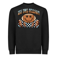 Black tis the season football smiley face Heavyweight Sweatshirt - BarkalooDesign