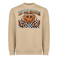 Mushroom tis the season football smiley face Heavyweight Sweatshirt - BarkalooDesign