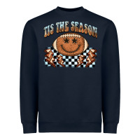Navy tis the season football smiley face Heavyweight Sweatshirt - BarkalooDesign