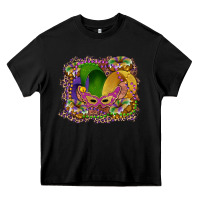 Black mardi gras mask king cake Heavy Core Tee - RanaPortraitStore