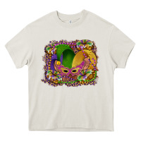 Cream mardi gras mask king cake Heavy Core Tee - RanaPortraitStore