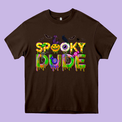 Spooky Dude Heavy Core Tee Designed By Nancycooperartshop