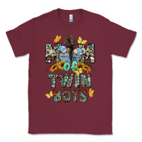Burgundy mom of twin boys mother's day Classic Tee - CowGirlArtShop