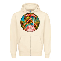 Sandshell flamingos with western background Zipper Hoodie - BarkalooDesign