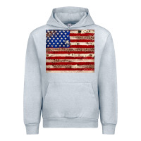 Heather Grey American flag leopard cowhide Urban Hoodie - JahusDesignShop