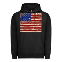 Pigment Black American flag leopard cowhide Urban Hoodie - JahusDesignShop