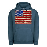Pigment Midnight Navy American flag leopard cowhide Urban Hoodie - JahusDesignShop