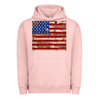 Pigment Salmon American flag leopard cowhide Urban Hoodie - JahusDesignShop