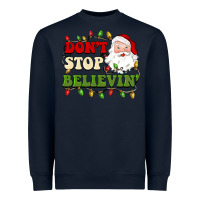 Navy don't stop believin Heavyweight Sweatshirt - BarkalooDesign