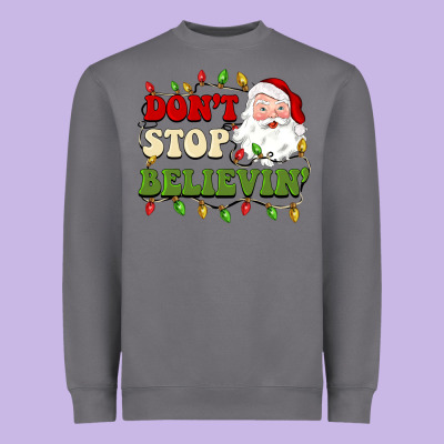 Don't Stop Believin Heavyweight Sweatshirt Designed By Barkaloodesign
