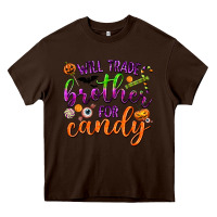 Chocolate Brown Will Trade Brother for Candy Heavy Core Tee - texasbilliewilder