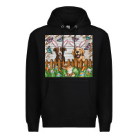 Black Easter Dog Premium Hoodie - CowhideDigitalArt