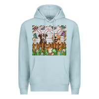 Blue Mist Easter Dog Premium Hoodie - CowhideDigitalArt