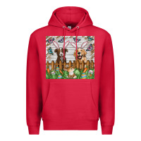 Cardinal Easter Dog Premium Hoodie - CowhideDigitalArt