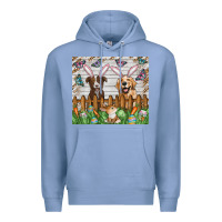 Colony Blue Easter Dog Premium Hoodie - CowhideDigitalArt