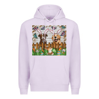 Lilac Easter Dog Premium Hoodie - CowhideDigitalArt