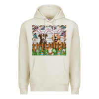Oatmeal Heather Easter Dog Premium Hoodie - CowhideDigitalArt