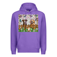 Purple Easter Dog Premium Hoodie - CowhideDigitalArt