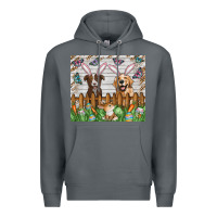 Rock Easter Dog Premium Hoodie - CowhideDigitalArt