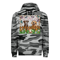 Slate Camo Easter Dog Premium Hoodie - CowhideDigitalArt