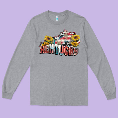 Kentucky 4th Of July Long Sleeve Tee Designed By Fadigitalartstudio