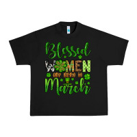 Black St. Patrick's Blessed women are born in March Urban Heavy Tee - OliviaCreatesArt