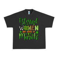Pigment Black St. Patrick's Blessed women are born in March Urban Heavy Tee - OliviaCreatesArt