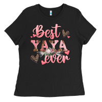 Black best yaya ever mother's day Ladies Tee - CowGirlArtShop
