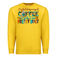 Lemon i am holding a cup of coffee so yeah iam pretty bu Premium Sweatshirt - AdoDesignShop