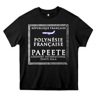 Black papeete tahiti passport stamp vacation travel t shirt Heavy Core Tee - maiPhamDesign