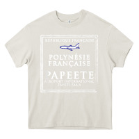 Cream papeete tahiti passport stamp vacation travel t shirt Heavy Core Tee - maiPhamDesign