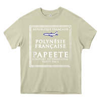 Mossy papeete tahiti passport stamp vacation travel t shirt Heavy Core Tee - maiPhamDesign