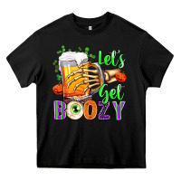 Black Lets Get Boozy Heavy Core Tee - texasbilliewilder