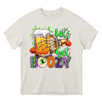 Cream Lets Get Boozy Heavy Core Tee - texasbilliewilder