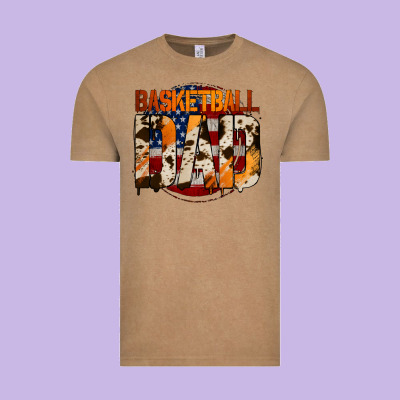 Basketball Dad Vintage Tee Designed By Jasminsmagicworld