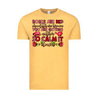 Vintage Mustard roses are red chocolates are brown Vintage Tee - OliviaCreatesArt