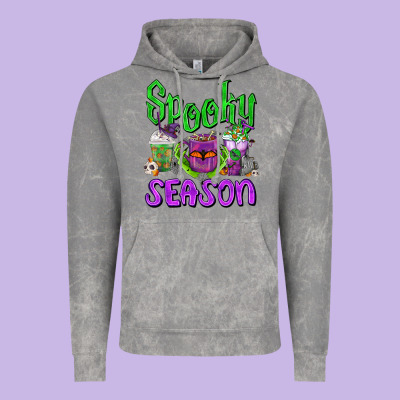 Spooky Season Coffee Cups Vintage Hoodie Designed By Fadigitalartstudio