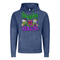Vintage Denim Spooky Season Coffee Cups Vintage Hoodie - FaDigitalArtStudio