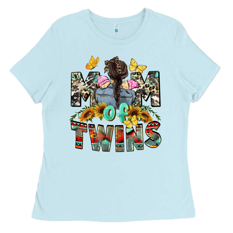 Mom Of Twins Girls Mother's Day Ladies Tee by CowGirlArtShop | Teevron