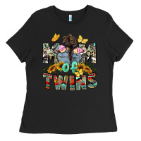 Black mom of twins girls mother's day Ladies Tee - CowGirlArtShop