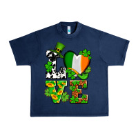 Navy Love St. Patrick's Urban Heavy Tee - OliviaCreatesArt