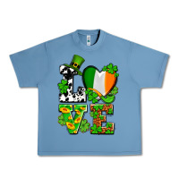 Pebble Blue Love St. Patrick's Urban Heavy Tee - OliviaCreatesArt