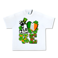 White Love St. Patrick's Urban Heavy Tee - OliviaCreatesArt