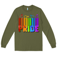 Army Green Pride Barcode Long Sleeve Tee - FaDigitalArtStudio