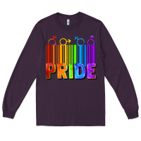 Plum Pride Barcode Long Sleeve Tee - FaDigitalArtStudio