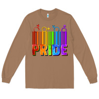 Toasted Coconut Pride Barcode Long Sleeve Tee - FaDigitalArtStudio